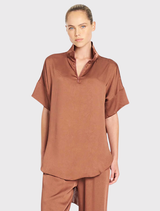 Funnel Tunic - Cinnabar