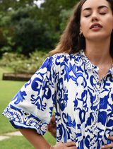 Now And Then Dress - Blue Tile