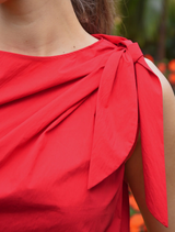 Top Knot Top -  Red