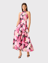 Lumiflora Halter Gown - Pink Floral