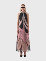 Tessa Maxi - Coral Silver Black
