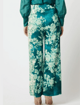 Dynasty Linen Viscose Pant  - Jade Floral