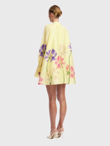Libby Mini Linen Dress – Agapanthus Print