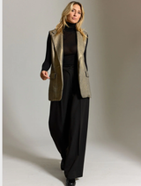 Valeria Sleeveless Jacket - Gold