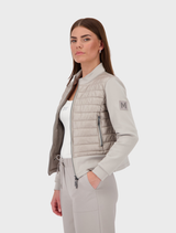 Quilted Jacket With Neoprene - Greige