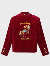 Daphne Velvet Jacket - Ruby