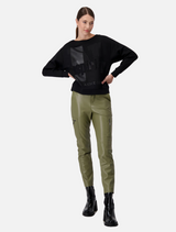 Boat Neck Jersey - Schwarz