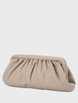 Catherine Gathered Clutch - Mink