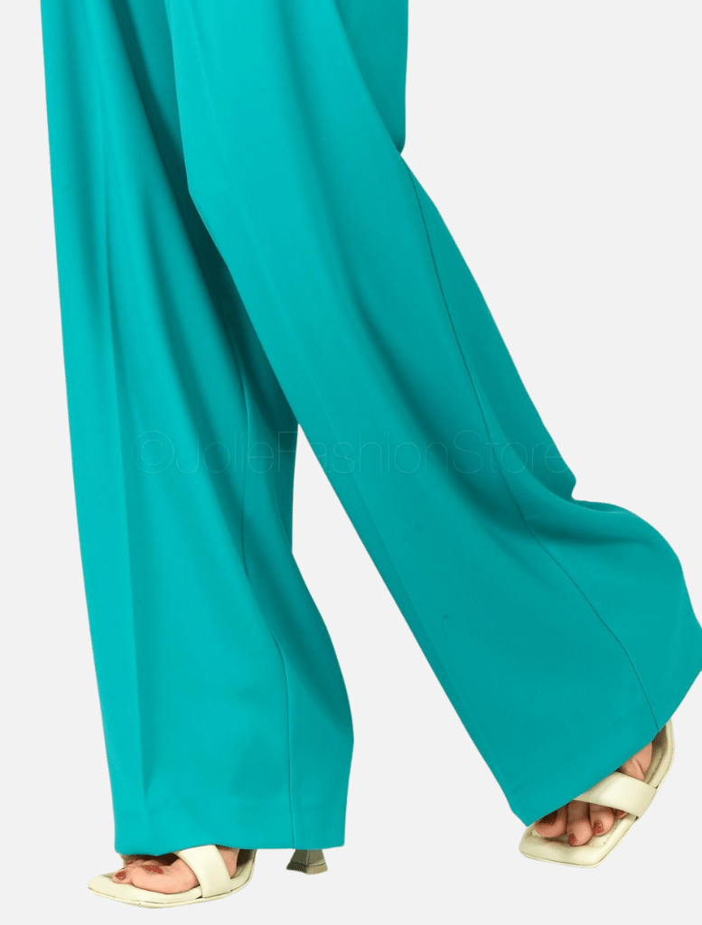 Wide Leg Trouser - Illusion Green