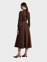 Lara Shirt Dress - Chocolate