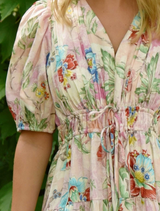 Ruche Around Dress - Pink