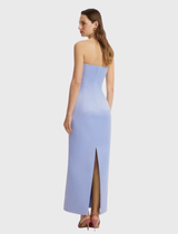 Rayna Embroidered Bustier Maxi Dress - Rose in Periwinkle