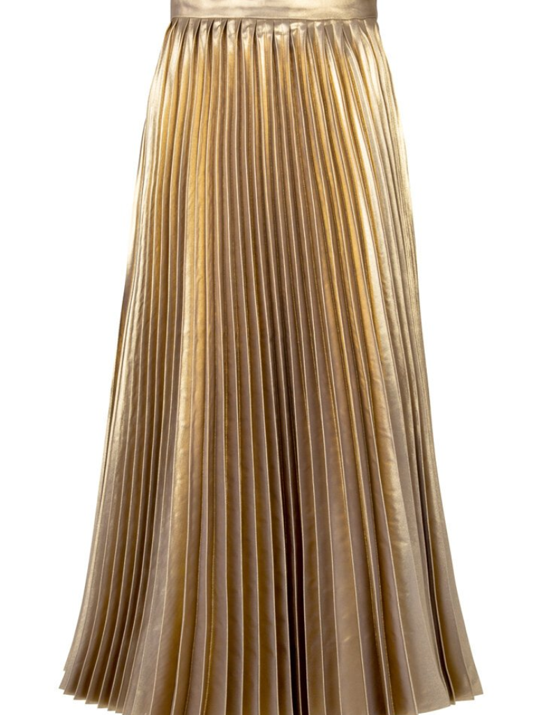 Heart Pleats For Love skirt - Gold