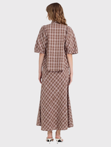 Checkmate Skirt - Cocoa