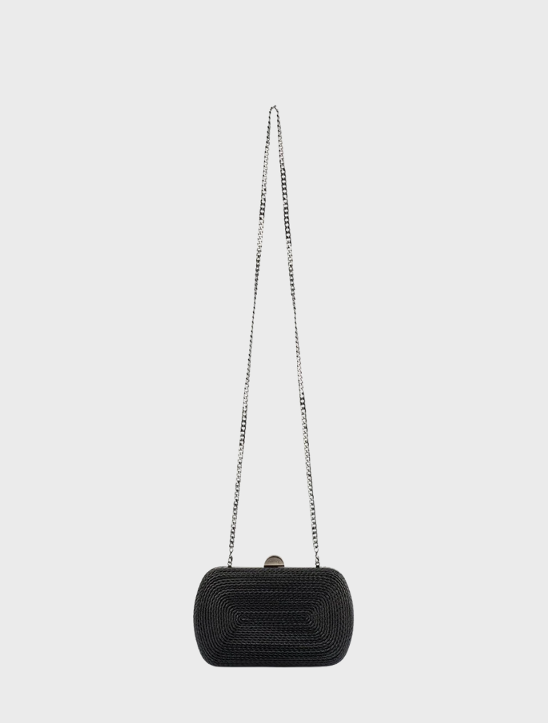 Martina  Rope Clutch - Black