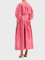Maple Shirt Midi Dress - Bubblegum
