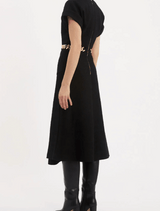 Carine  Midi Dress/ BLACK