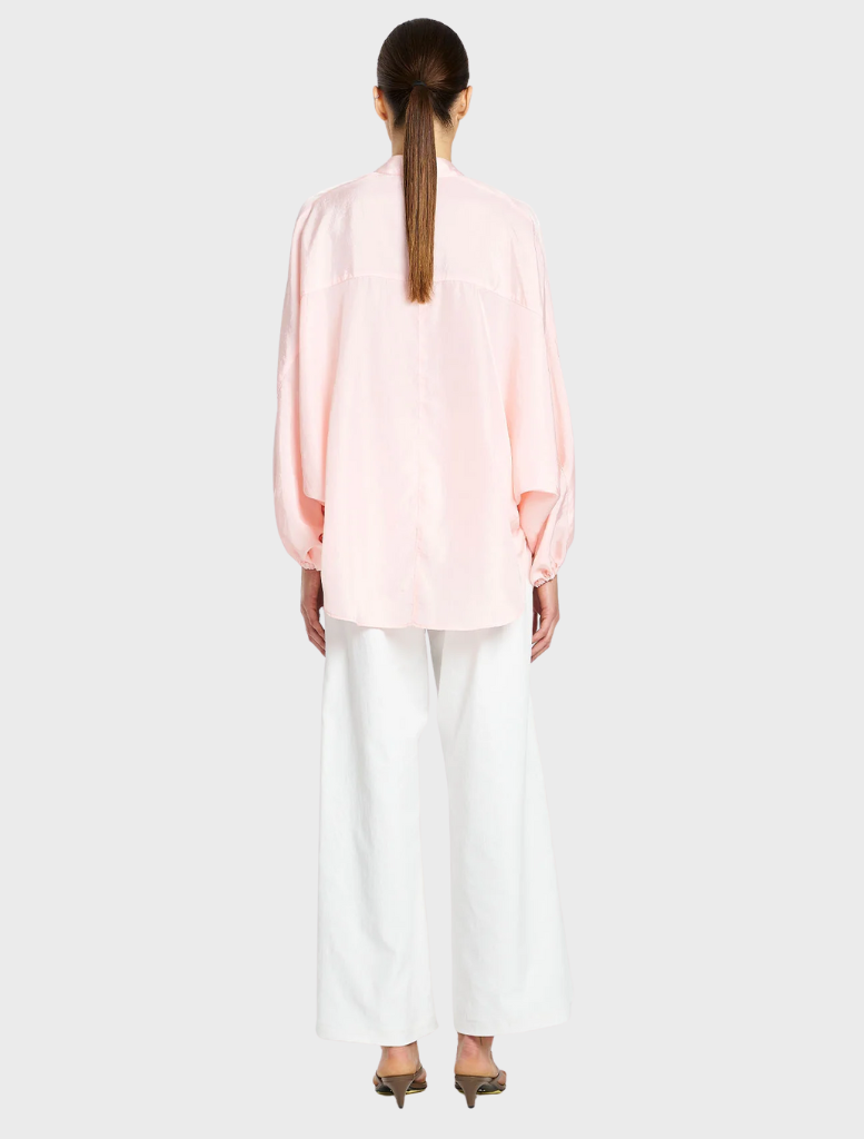 Tumbled Taffeta Billow Blouse - Fondant