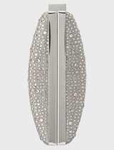 Gabby Metallic Hot Fix Clutch - Silver