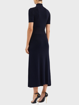 Naila Knit Midi Dress - Navy