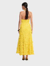 Juliette Lace Halterneck Maxi Dress - Sunshine
