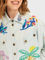 Adelyn Oversized Embroide - Light Blue