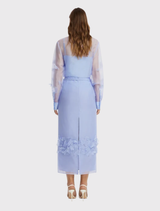 Kyra Petal Maxi Skirt - Periwinkle