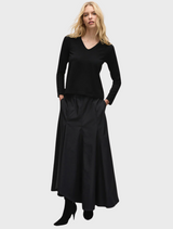 V Neck Top - Black