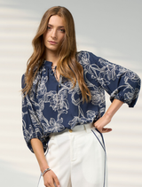 Blueprint Blouse - Navy Multi