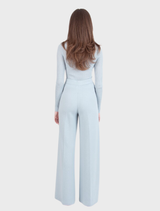 Solid Knitted Pants - Sky