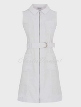 'White Is White' Zip Dress With Rhinestone Detail - Style 25196