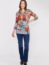 Impressionist Print Top -Multi