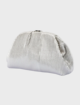 Naomi Pleated Clutch - Silver