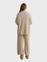 Winter Retreat Collar Pullover - Wheat