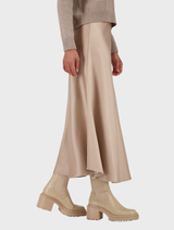 Satin Skirt - Truffle
