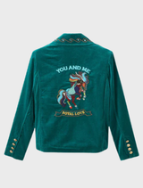 Daphne Velvet Jacket - Emerald