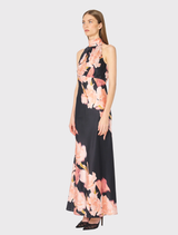 Caroline Sleeveless - Coral Pink Black