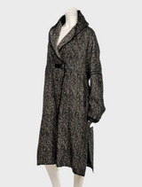 Herringbone Coat - Black Natural