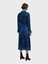 Dress with Long Sleeve - Paisley print