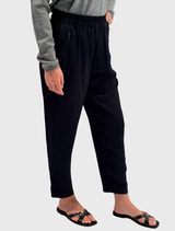 Soft Zip Pant - Navy