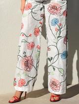 Sweet Walker Trouser - White Floral