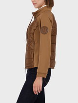 Quilted Jacket With Neoprene - Whisky