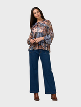 Byzantium Blouse - Indigo Multi