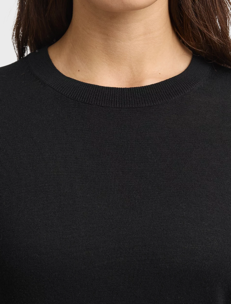 Fine Merino Crew - Black