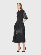 Margot Shirt Dress - Black