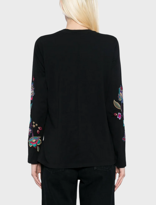 Raw Seam Crew Neck Tee Ethal - Black