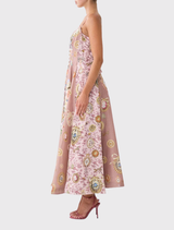 Corset Dress With Long Flared Skirt - Chamber Of Blooms