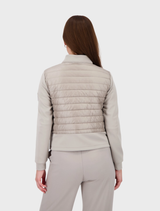 Quilted Jacket With Neoprene - Greige