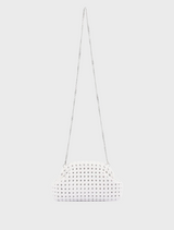 Everly Hand Woven Clutch - White