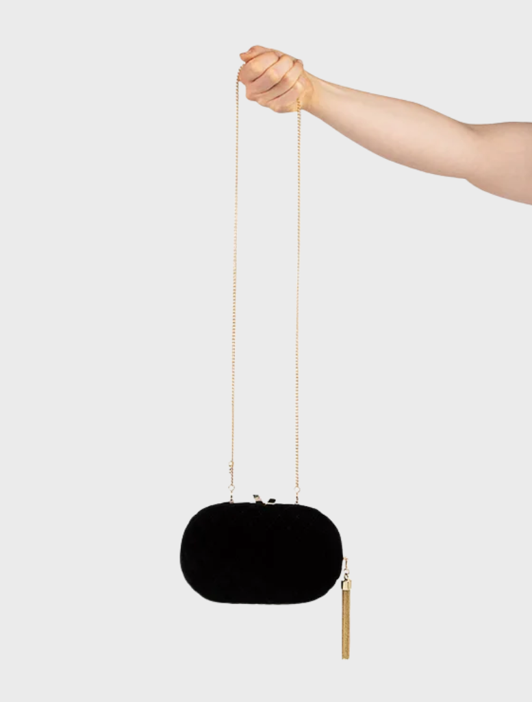 Rikki Fabric Clutch - Black